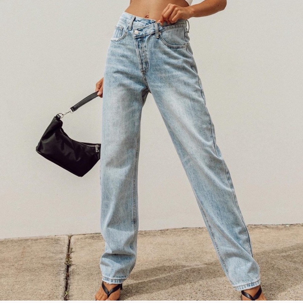 Princess Polly Holly Asymmetric Jeans